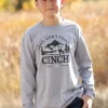 Cinch | Boy's LS Heather Grey Lead Don't Follow T-Shirt