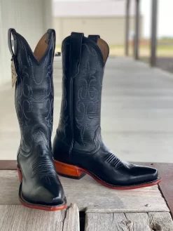 Fenoglio Boot Co. | Black Smooth Italian Ladies Boot