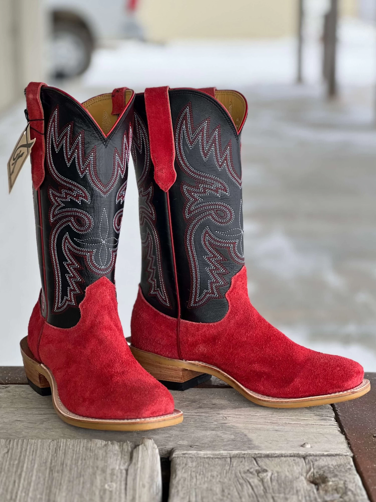 Fenoglio Boot Co. | Red Arizona Roughout Boot 1 Fenoglio Boot Co. | Red Arizona Roughout Boot