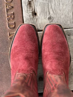 Fenoglio Boot Co. | Burgundy Roughout Boot -Twister Store IMG 8523 1 scaled