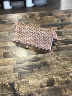 Cedar Ridge Leather | Hand Stamped Leather Checkbook Cover