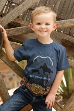 Cinch | Toddler/Infant Blue "Eat, Sleep, Ride" T-Shirt