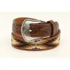 Nocona | Brown Burgundy/Multi Beaded Belt