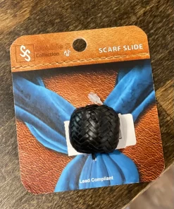 MF Rawhide Scarf Slide Black