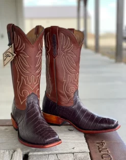 Fenoglio Boot Co. | Chocolate Nile Crocodile Boot